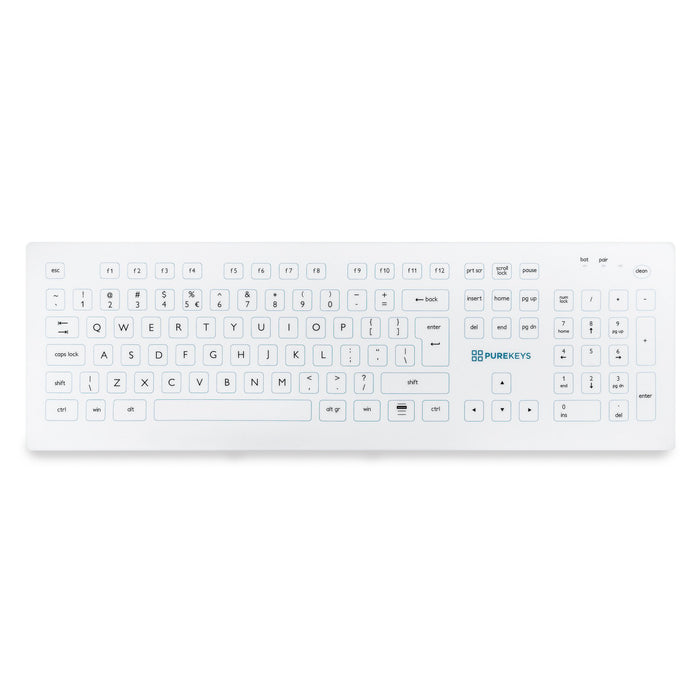 Purekeys Full Size Medical Keyboard - Wired, IP66 rated with Tactile Feedback