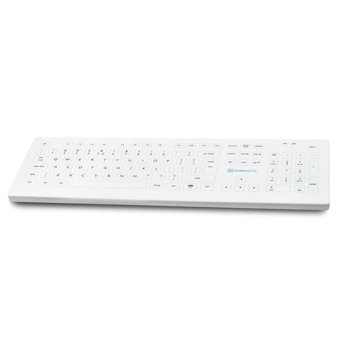 Purekeys Full Size Medical Keyboard - Wired, IP66 rated with Tactile Feedback